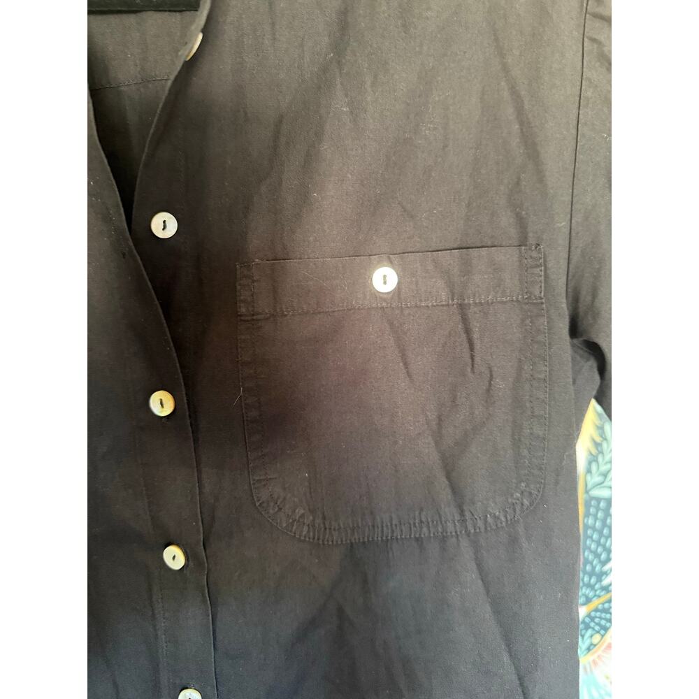 Lady Captain black button down midi size M - Picture 4 of 8